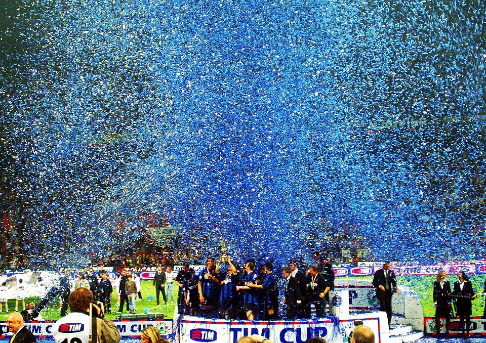 cup celebration confetti football
